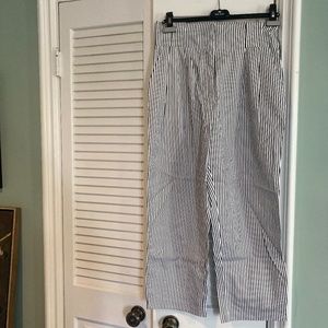 Zara Black and White Balloon Striped Culottes